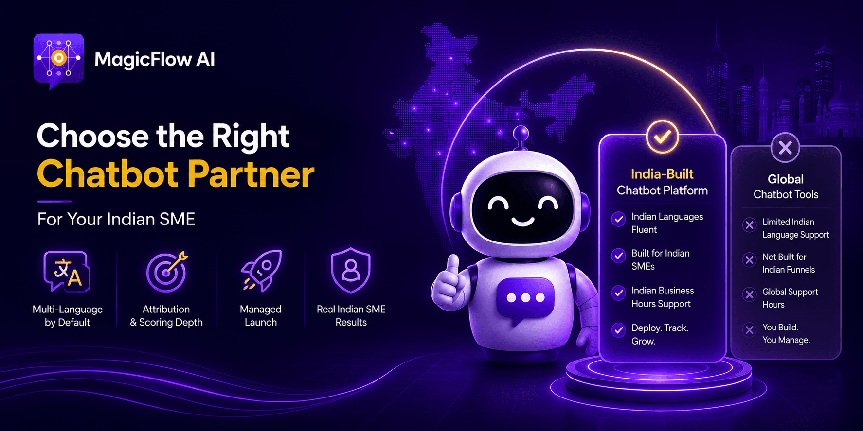 Chatbot companies in India: how SMEs should compare global platforms against India-built ones