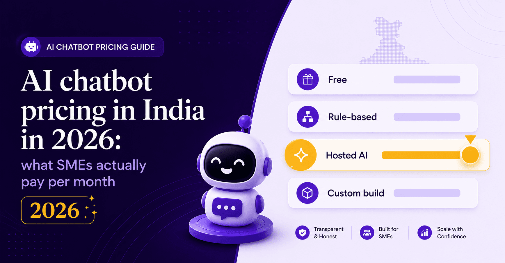 AI chatbot pricing in India in 2026: what SMEs actually pay per month